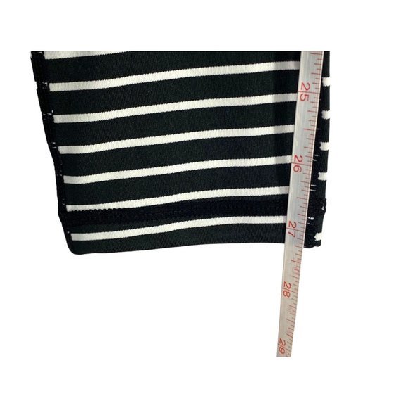 Mono B Stretch‎ Yoga Workout Athletic Legging Pants Stripe Mesh Pockets Med NWT - Picture 4 of 7